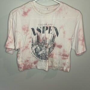 Garage Pink and White Graphic Tee